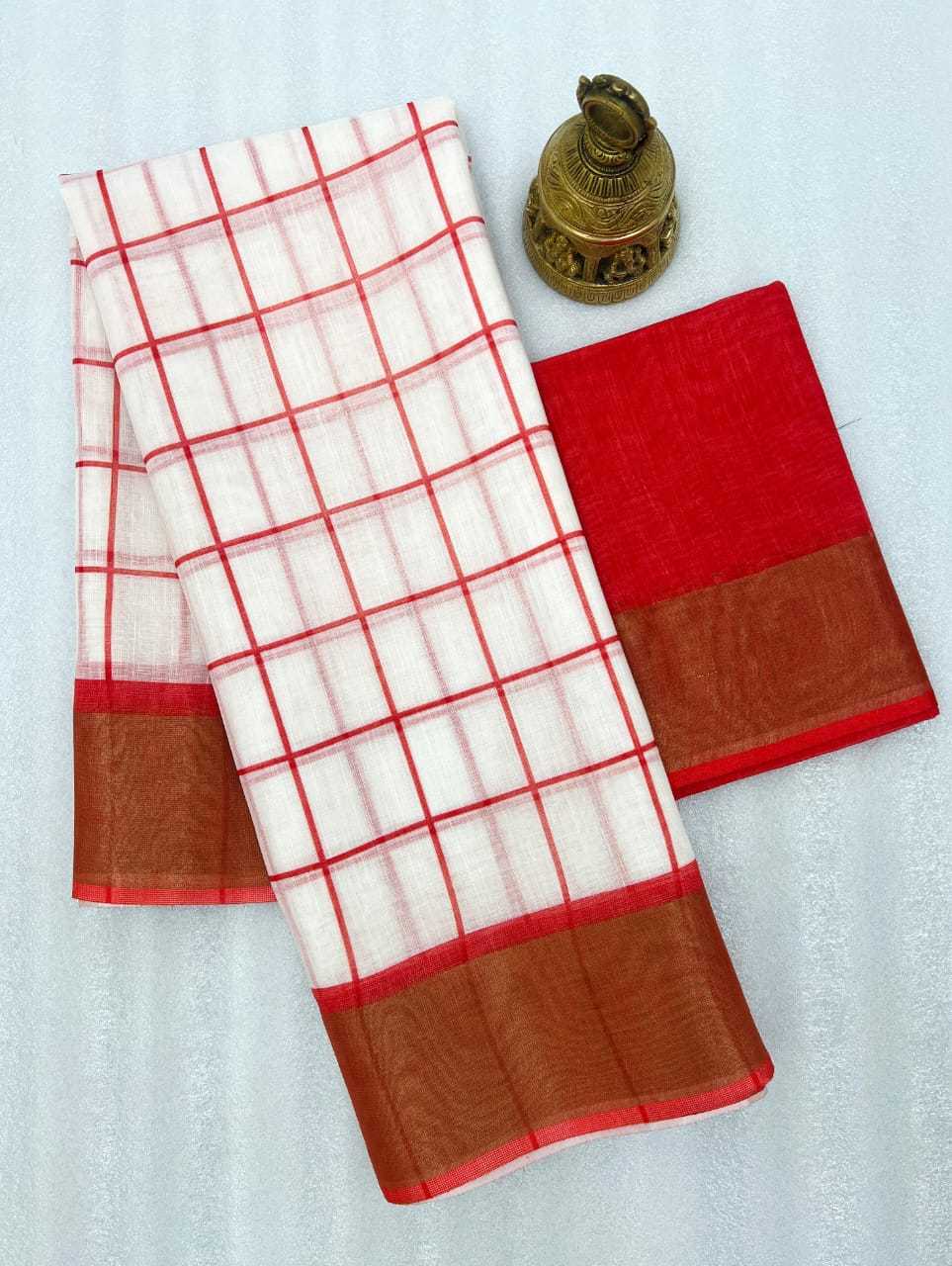 YNF LINEN KESH223 497 SAREES WHOLESALE LADIES INDIAN ZARI BORDER LINEN SAREES MANUFACTURER