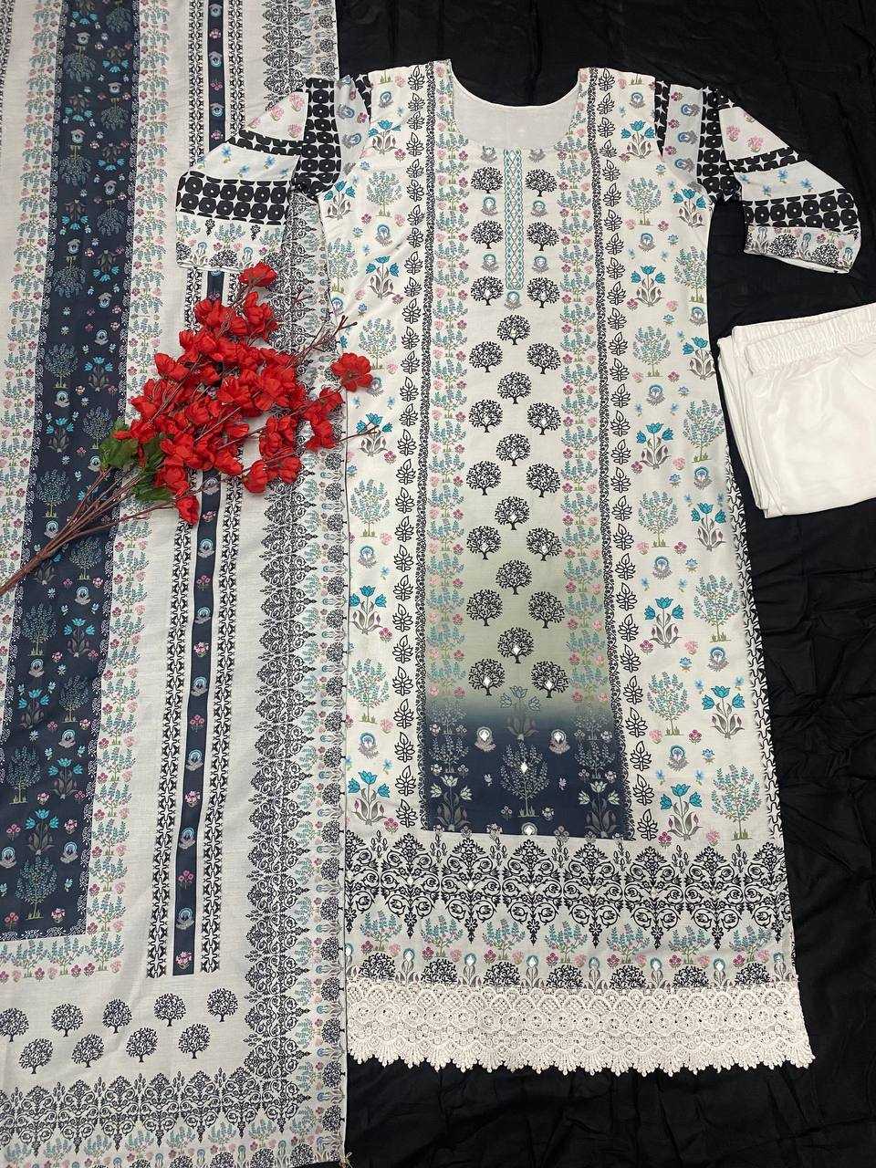 YNF MUSLIN KESH164 G54 SUITS & DRESSES WHOLESALE PRINTED LONG KURTI WHITE SALWAR SUITS MANUFACTURE