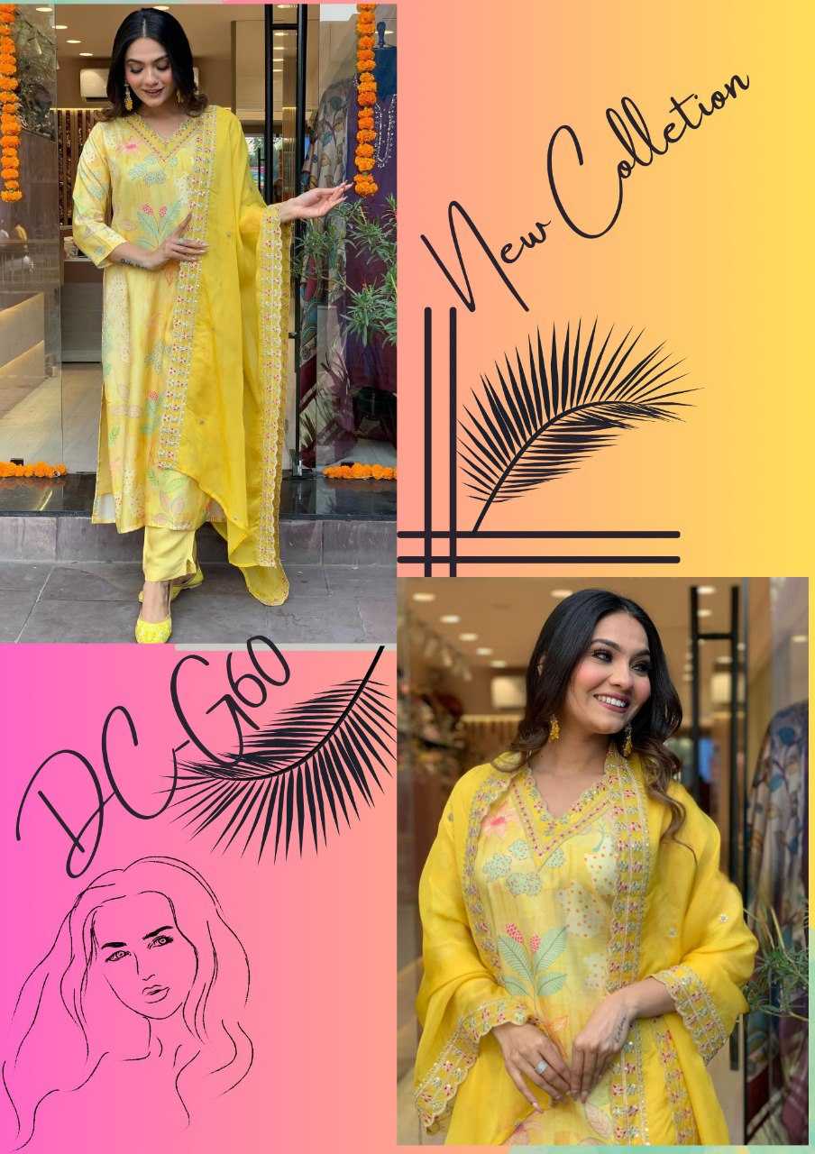 YNF MUSLIN KESH164 G60 SUITS & DRESSES WHOLESALE PRINTED LONG KURTI YELLOW SALWAR EMBROIDRY SUITS MANUFACTURE - Deevit International