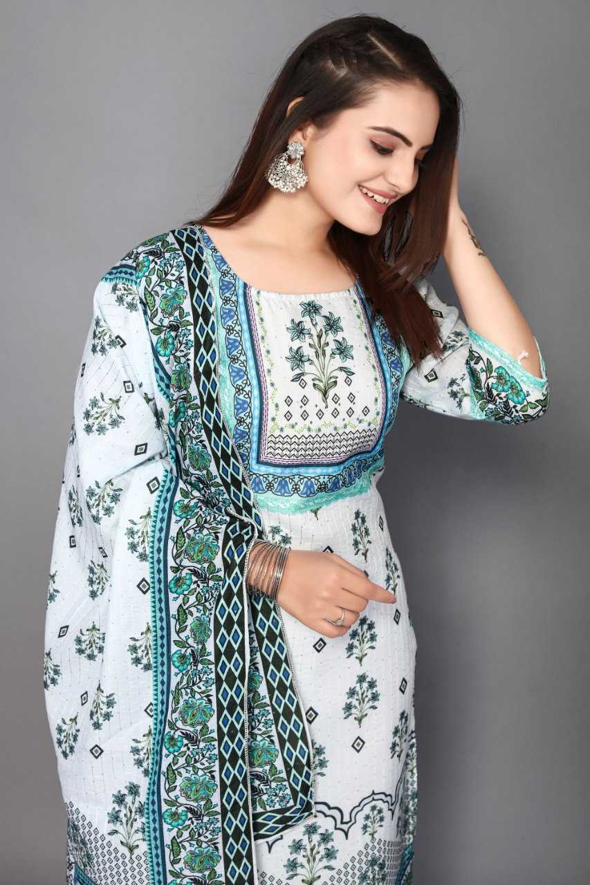 YNF MUSLIN KESH164 G63 SUITS & DRESSES WHOLESALE PRINTED LONG KURTI WHITE SALWAR SUITS MANUFACTURE - Deevit International