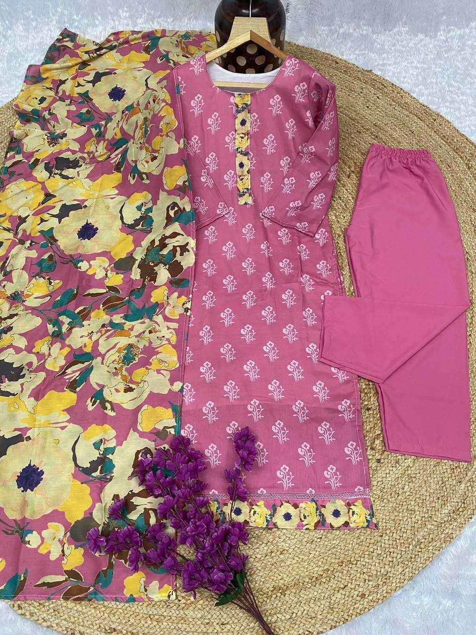 YNF MUSLIN KESH164 G68 SUITS & DRESSES WHOLESALE PRINTED LADIES LONG KURTI PINK SALWAR SUITS MANUFACTURE - Deevit International