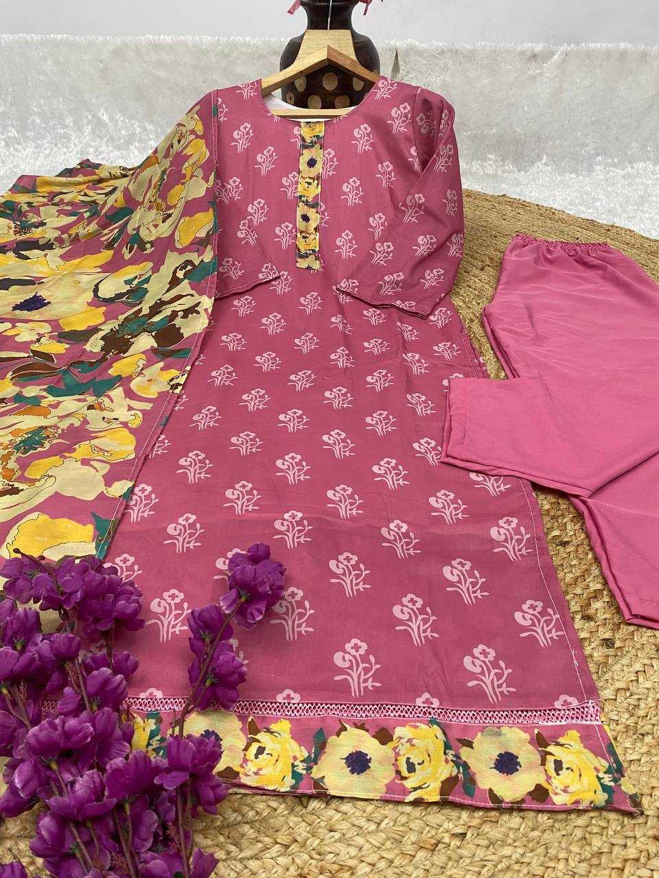 YNF MUSLIN KESH164 G68 SUITS & DRESSES WHOLESALE PRINTED LADIES LONG KURTI PINK SALWAR SUITS MANUFACTURE - Deevit International