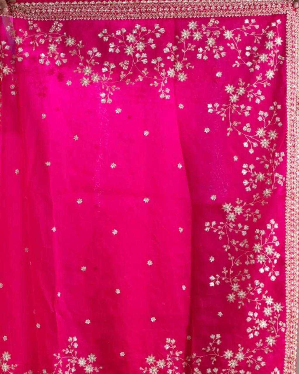 YNF ORGANZA SILK RIN187 653 SAREES WHOLESALE SEQUENCE EMBRODERY ORGANZA PINK SAREES MANUFACTURER - Deevit International