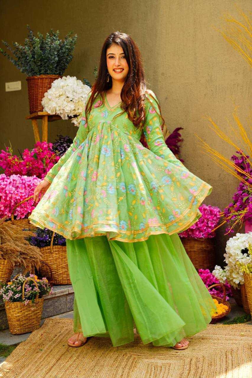 YNF ORHANZA KESH232 893 SUITS & DRESSES WHOLESALE LADIES EMBROIDERY PALAZZO GREEN SALWAR SUITS MANUFACTURE - Deevit International