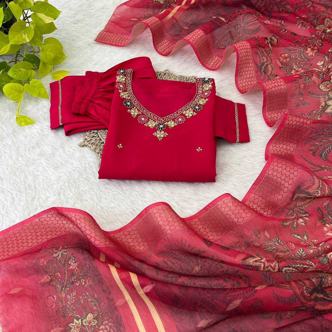 YNF PREMIUM ROMAN SILK KESH240 387 SUITS & DRESSES WHOLESALE RED SALWAR LADIES SILK LONG KURTI SUITS MANUFACTURE