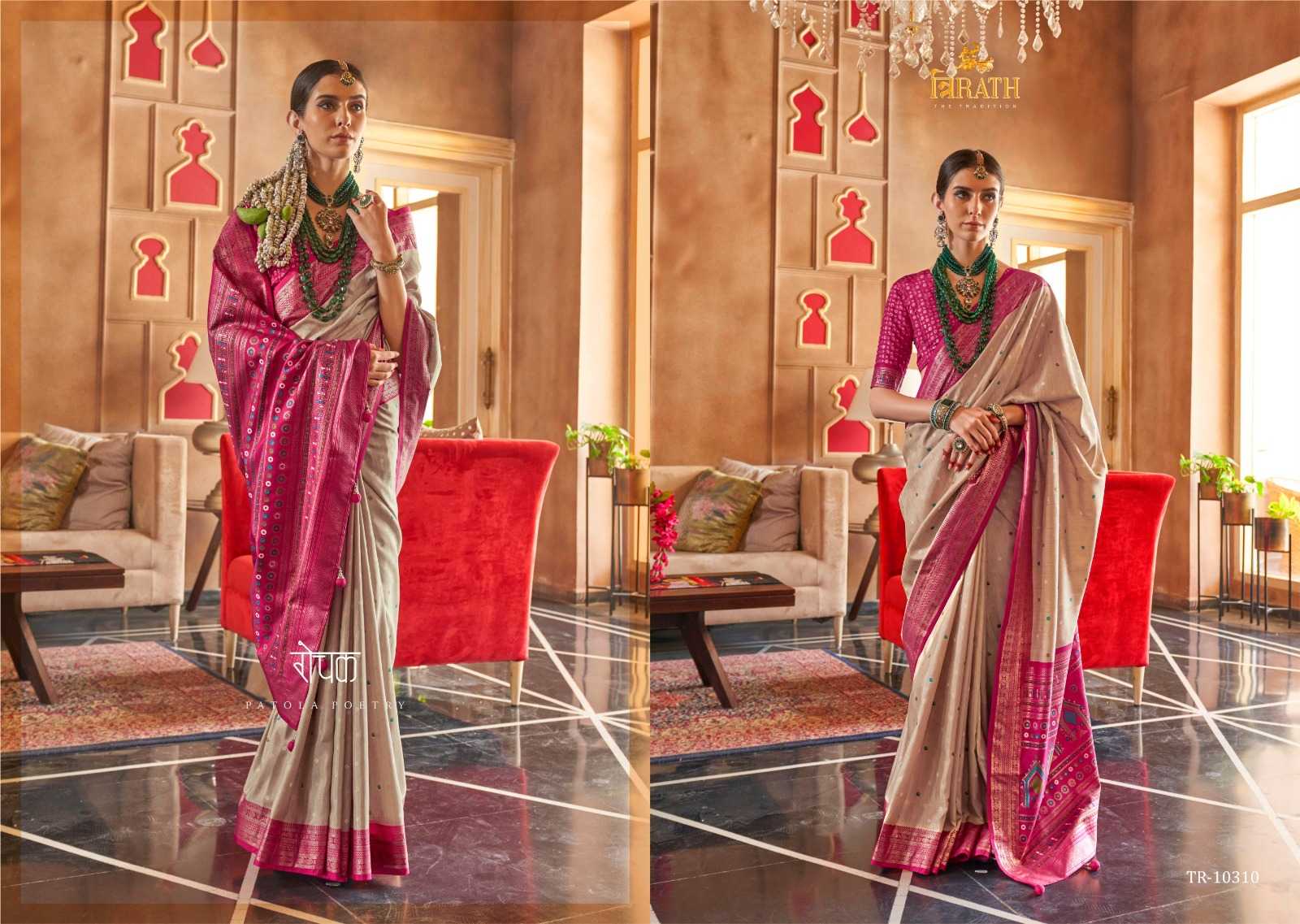 YNF PURE SILK TRIRATH KESH235 HAAT PATOLA CLOTHING BRANDS WHOLESALE SAREES MANUFACTURER   - Deevit International