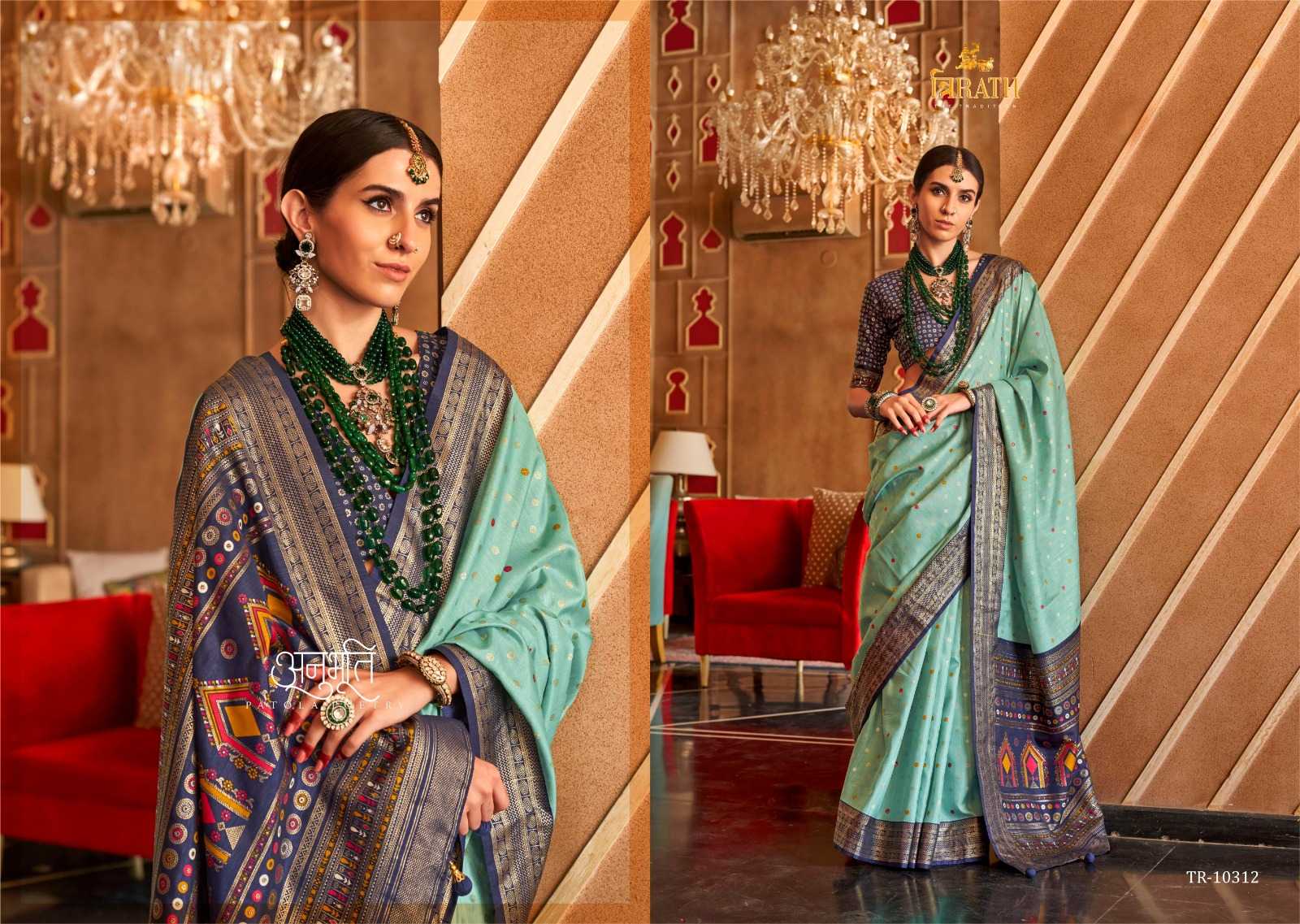 YNF PURE SILK TRIRATH KESH235 HAAT PATOLA CLOTHING BRANDS WHOLESALE SAREES MANUFACTURER   - Deevit International