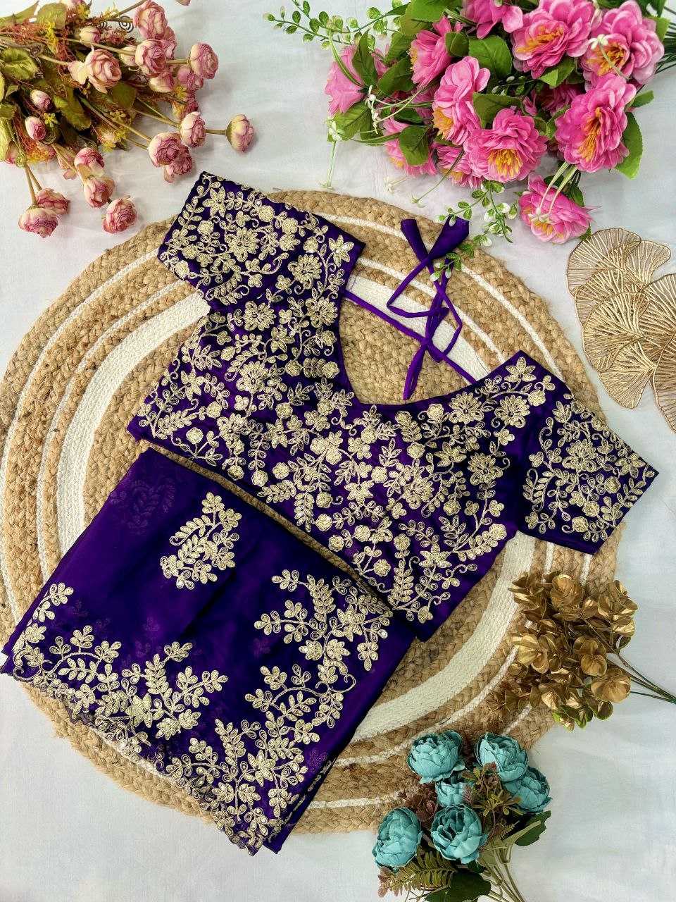 YNF RANGOLI SILK KESH188 9231 SAREES WHOLESALE SEQUENCE EMBROIDERED CUTWORK SILK SAREES WITH BLOUSE PURPLE SAREES  MANUFACTURER