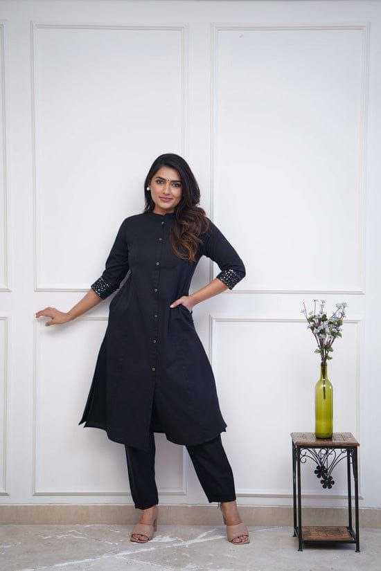 YNF RAYON RIN201 RRD33 KURTI WHOLESALE RAYON KURTI WITH PANTS BLACK KURTIS MANUFACTURER