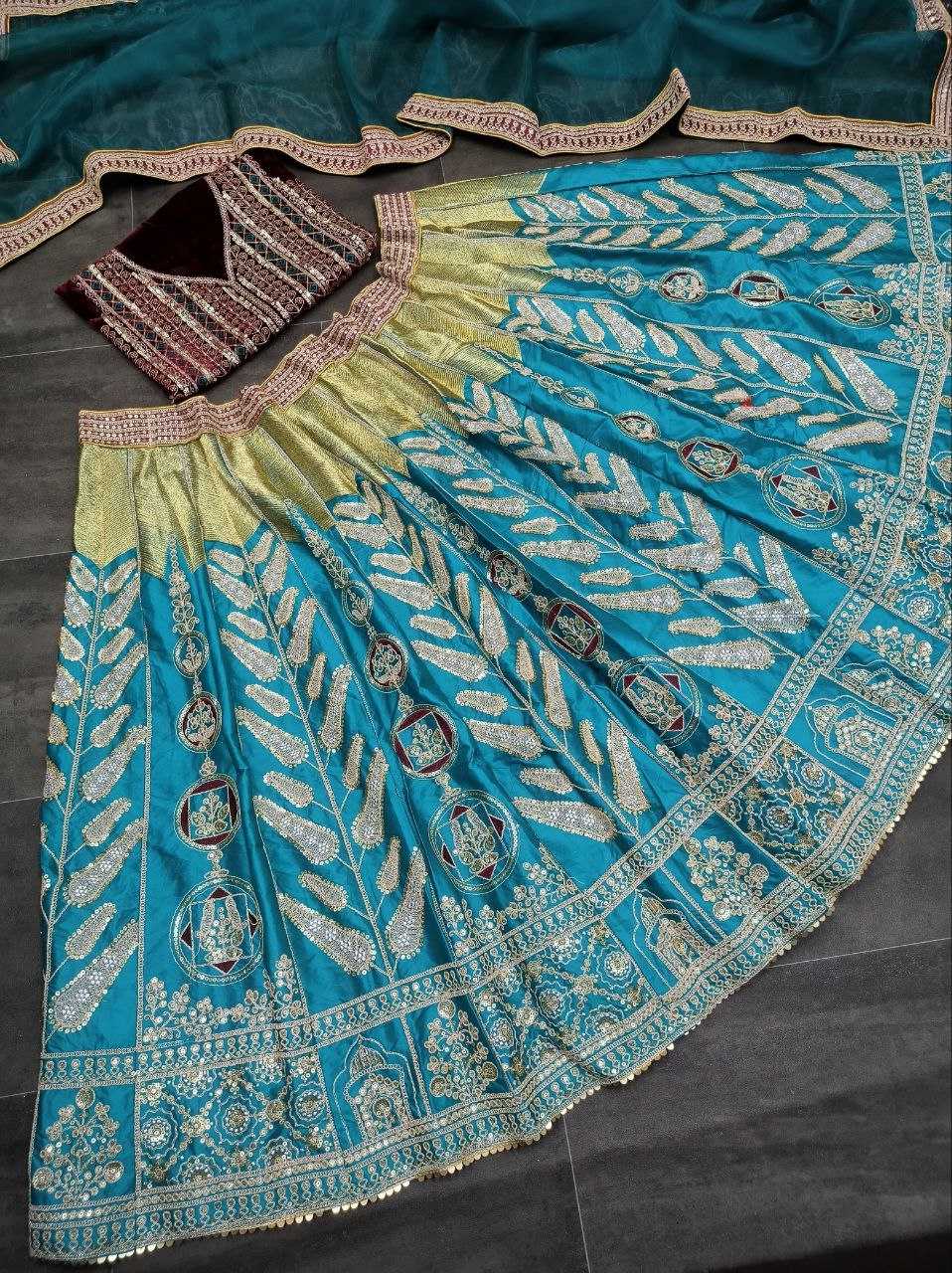 YNF SATIN SILK KESH188 9140 LEHENGAS WHOLESALE SILK LEHENGA WITH DUPATTA LEHENGA WITH CANCAN LEHENGA WITH BLOUSE BLUE LEHENGAS MANUFACTURER