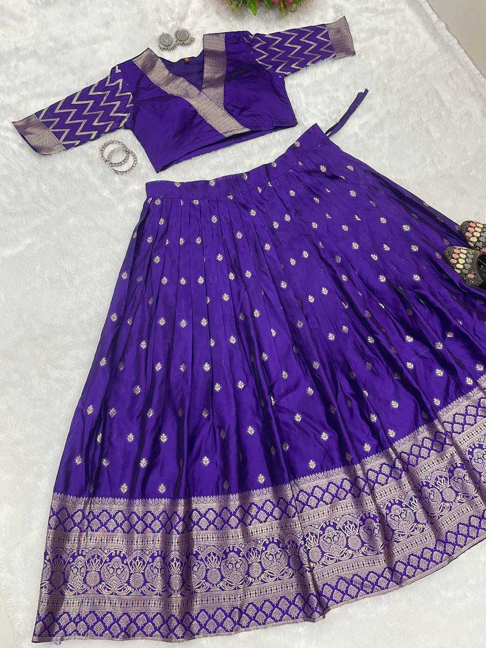 YNF SILK KESH224 188 LEHENGAS WHOLESALE FANCY TRADITIONAL SILK LEHENGA WITH BLOUSE PURPLE LEHENGAS MANUFACTURER