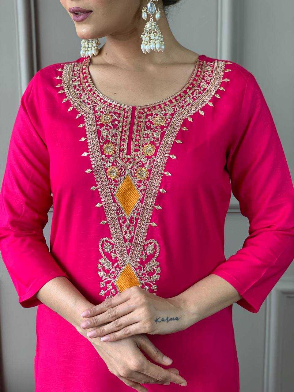 YNF SILK RIN200 546 SUITS & DRESSES WHOLESALE SILK LONG KURTI PINK SALWAR SUITS MANUFACTURE - Deevit International