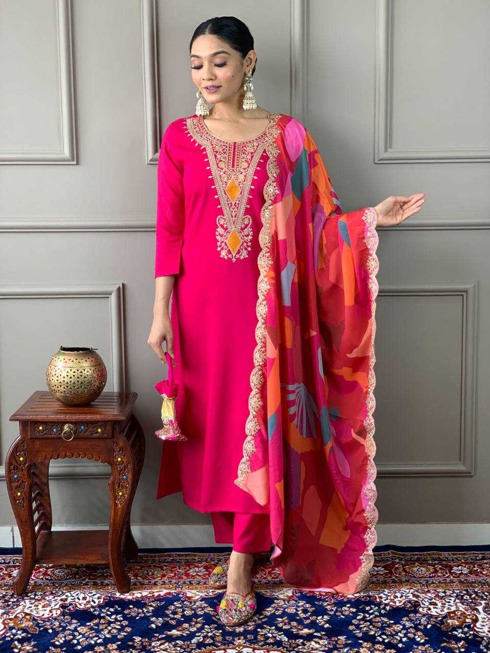 YNF SILK RIN200 546 SUITS & DRESSES WHOLESALE SILK LONG KURTI PINK SALWAR SUITS MANUFACTURE - Deevit International