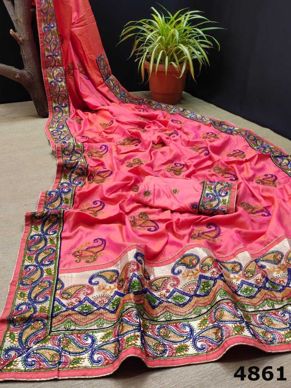 YNF SOFT SILK KESH114 4861 SILK SAREES WHOLESALE DESIGNER SILK SOFT SILK EMBROIDERED SILK SAREES MANUFACTURER - Deevit International