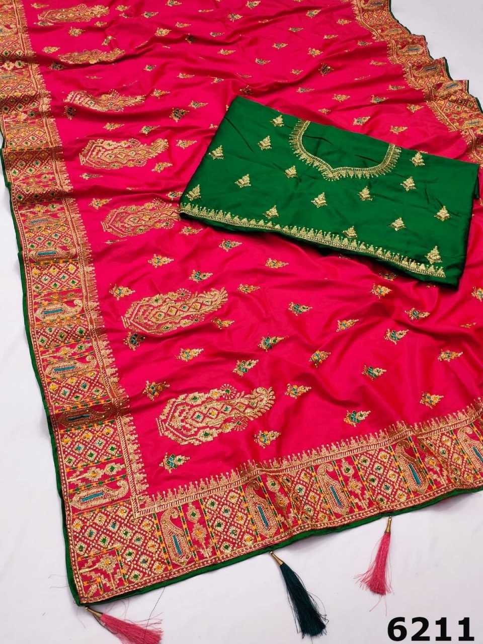 YNF SOFT SILK KESH114 6211 SILK SAREES WHOLESALE DESIGNER SILK SOFT SILK EMBROIDERED SILK SAREES MANUFACTURER - Deevit International