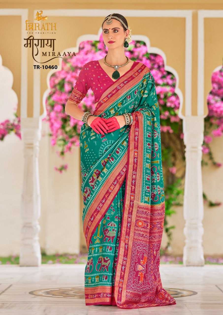 YNF SOFT SILK TRIRATH KESH235 MIRAAYA CLOTHING BRANDS WHOLESALE SAREES MANUFACTURER - Deevit International