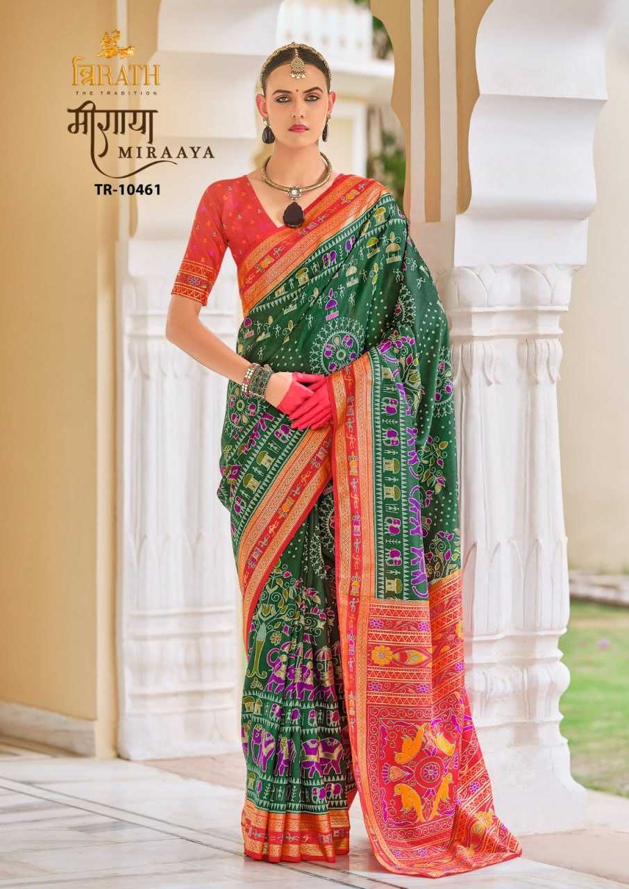 YNF SOFT SILK TRIRATH KESH235 MIRAAYA CLOTHING BRANDS WHOLESALE SAREES MANUFACTURER - Deevit International