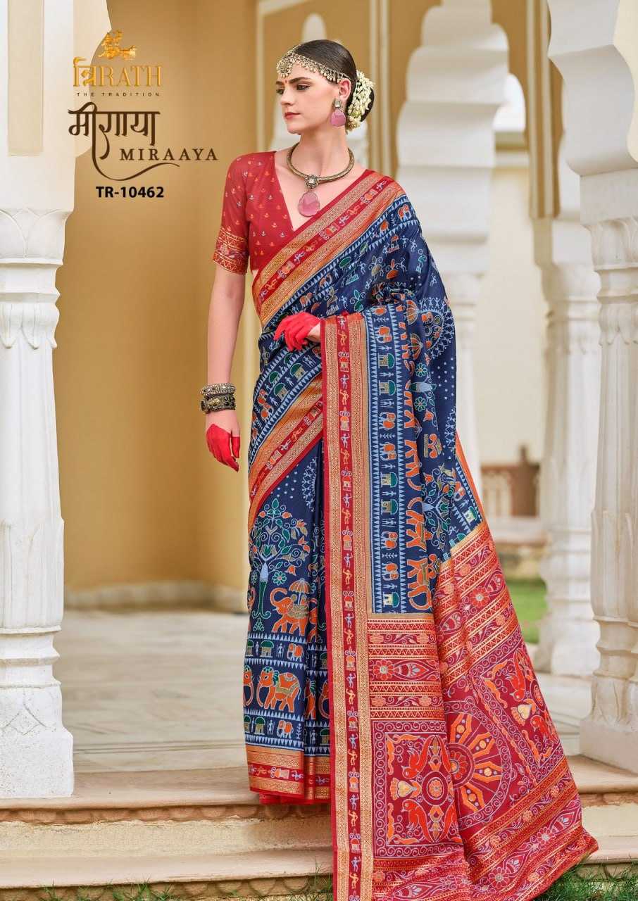 YNF SOFT SILK TRIRATH KESH235 MIRAAYA CLOTHING BRANDS WHOLESALE SAREES MANUFACTURER - Deevit International