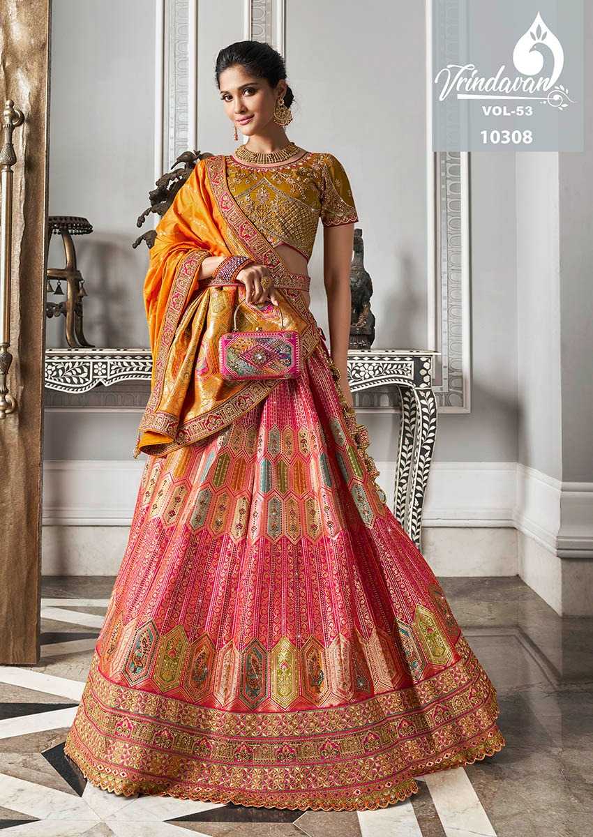 YNF SOFT SILK VRINDAVAR KESH235 VOL 53 CLOTHING BRANDS WHOLESALE LEHENGA MANUFACTURER - Deevit International