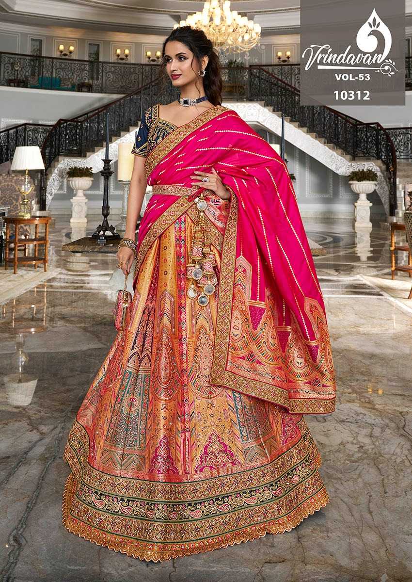 YNF SOFT SILK VRINDAVAR KESH235 VOL 53 CLOTHING BRANDS WHOLESALE LEHENGA MANUFACTURER - Deevit International