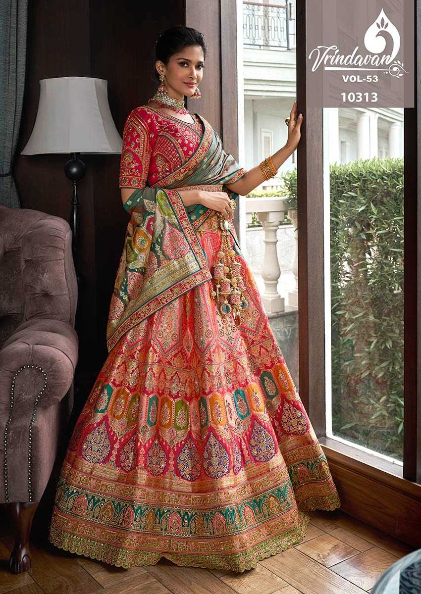 YNF SOFT SILK VRINDAVAR KESH235 VOL 53 CLOTHING BRANDS WHOLESALE LEHENGA MANUFACTURER - Deevit International