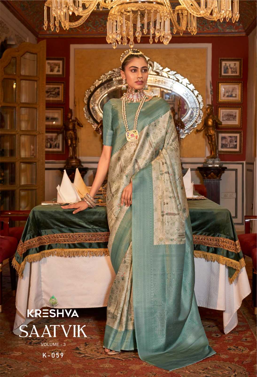 YNF TUSSAR SILK SINDHURI KESH235 SAATVIK-3 CLOTHING BRANDS WHOLESALE SAREES MANUFACTURER - Deevit International