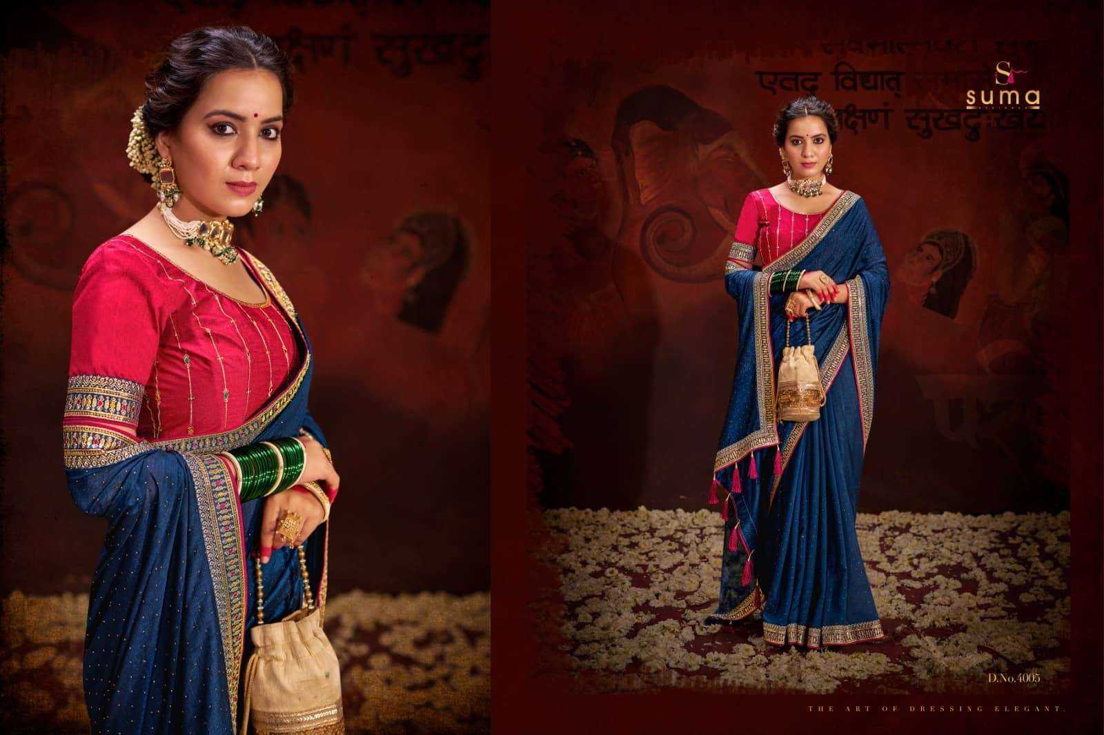 YNF VICHITRA SILK SUMA KESH235 4000 SERIES CLOTHING BRANDS WHOLESALE SAREES MANUFACTURER - Deevit International