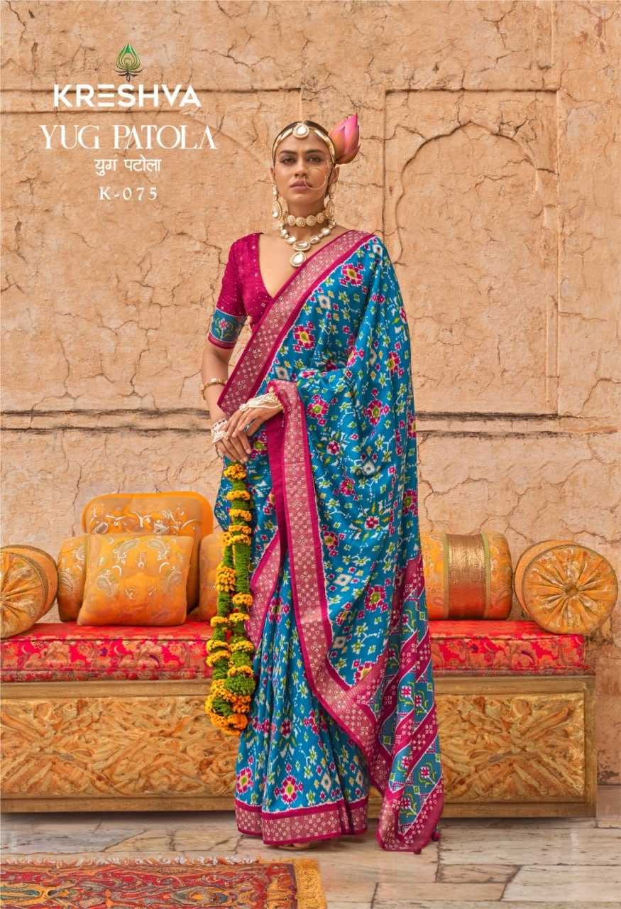 YNF VISCOSE KESH113  Yug Patola CLOTHING BRANDS WHOLESALE KRESHVA SAREES MANUFACTURER - Deevit International