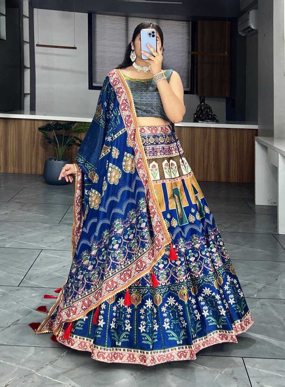 YNF ART SILK RIN119 7131 LEHENGAS WHOLESALE PRINTED SILK GOTA PATTI LEHENGAS MANUFACTURER - Deevit International