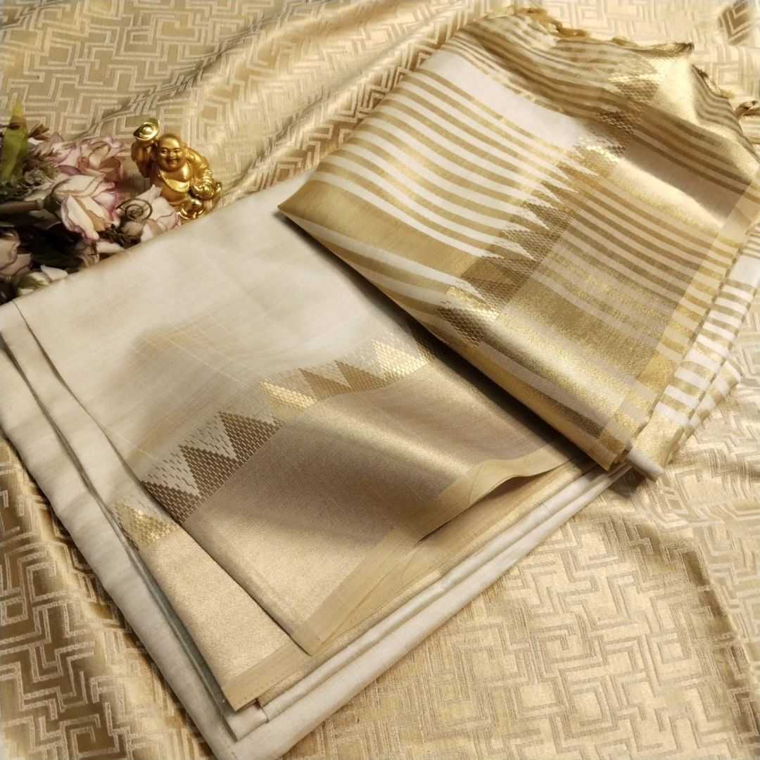 YNF ASSAM SILK KESH171 RIS06 SILK SAEES WHOLESALE PARTY WEAR SILK GOLDEN SILK ZARI BOIRDER SILK SAREES MANUFACTURER - Deevit International