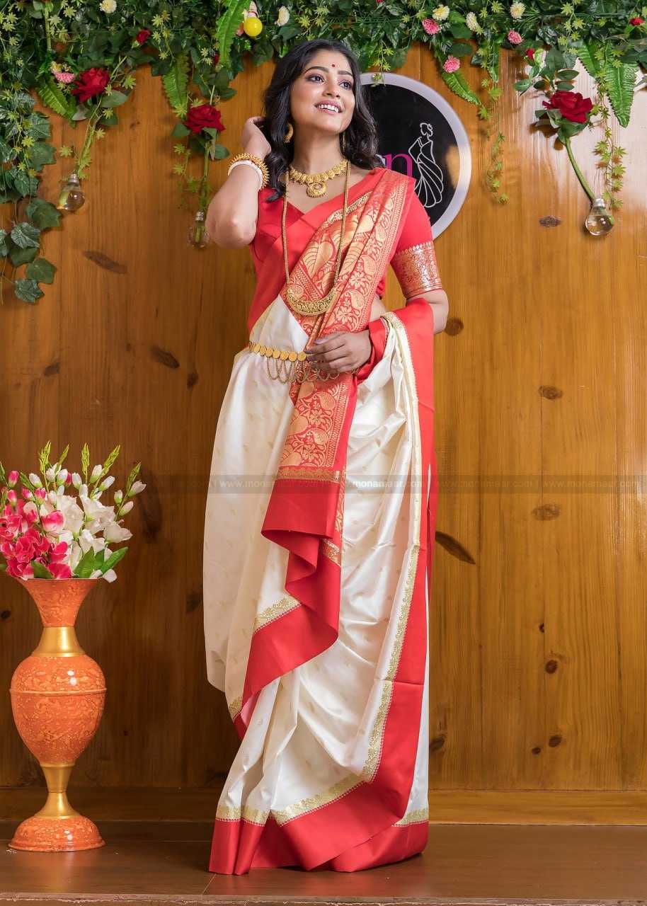 YNF BANARASI SOFT SILK RIN132 156 SILK SAEES WHOLESALE BANARASI SILK WHITE SILK TRADITIONAL SAREES MANUFACTURER - Deevit International