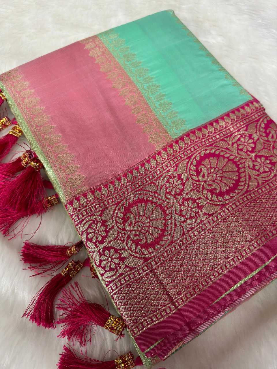 YNF BANARASI SOFT SILK RIN150 Muti Colour SILK SAEES WHOLESALE TRADITIONAL BANARAS SOFT SILK SAREES FOR WEDDING MANUFACTURER - Deevit International