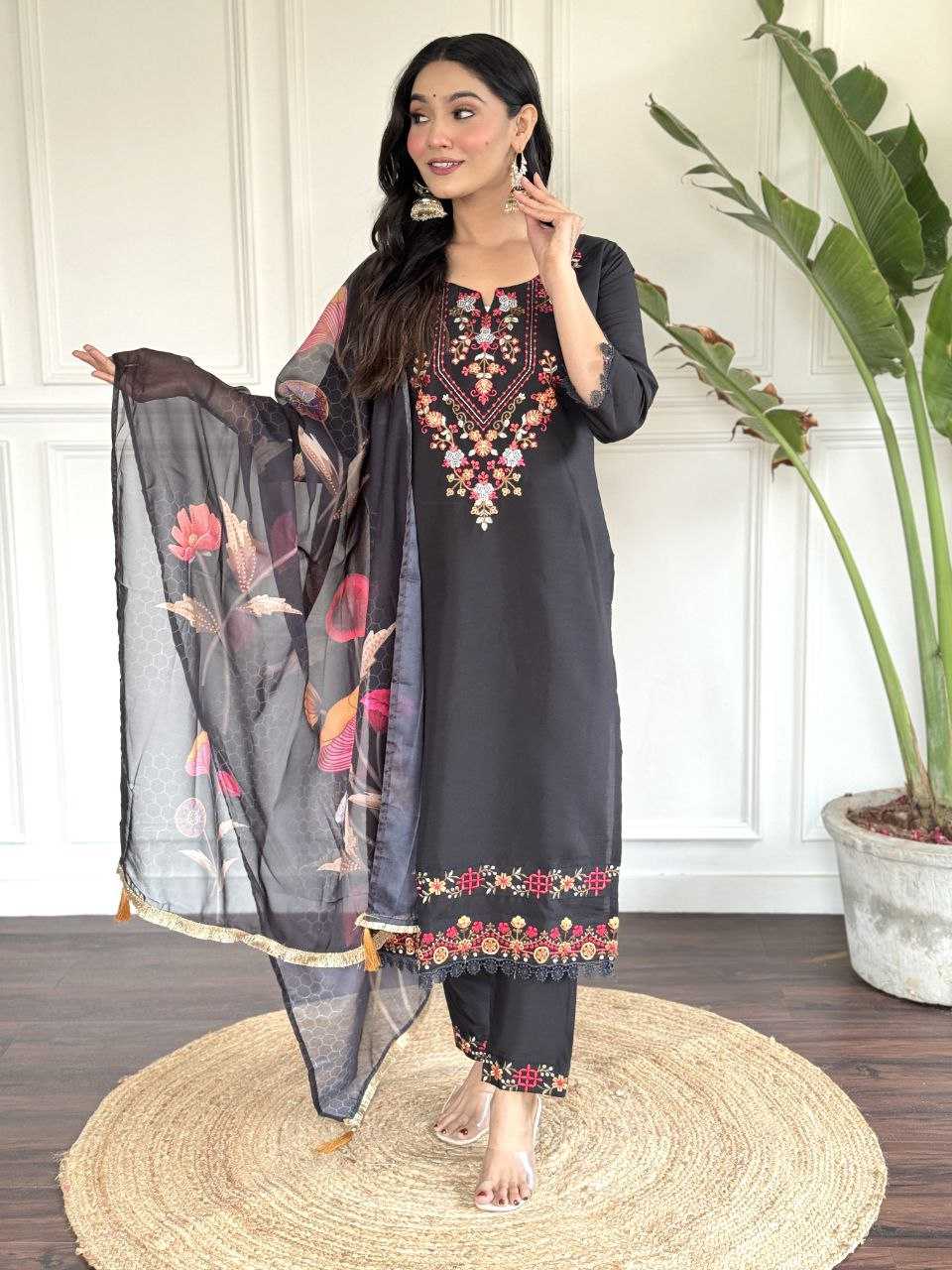 YNF CHANDERI COTTON KESH174 KALINI SUITS & DRESSES WHOLESALE LONG KURTI EMBROIDERY CHANDERI LADIES SALWAR SUITS MANUFACTURE - Deevit International