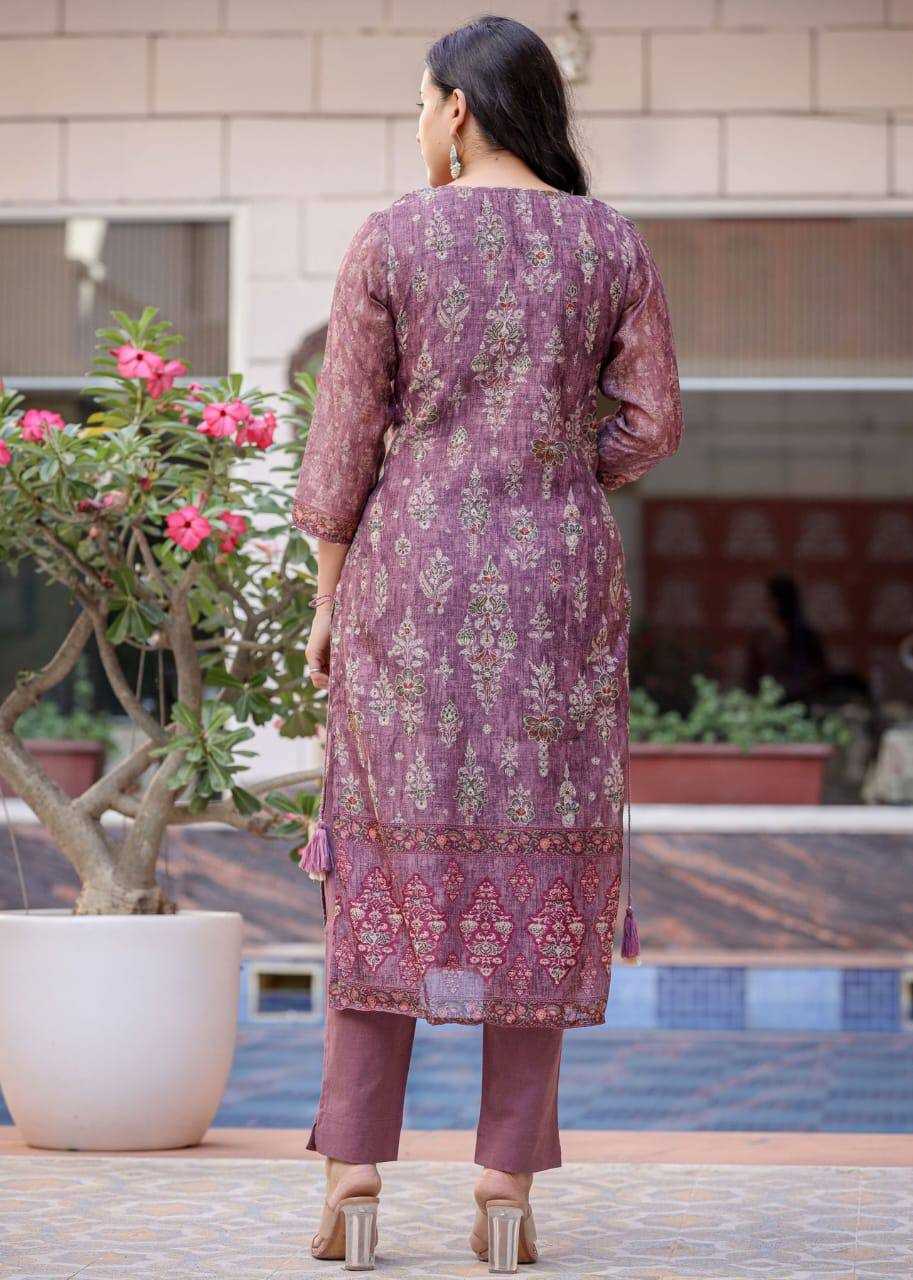 YNF CHANDERI SILK RIN131 012MANSA SUITS & DRESSES LADIES PRINTED CHANDERI LONG KURTI SUITS MANUFACTUR - Deevit International