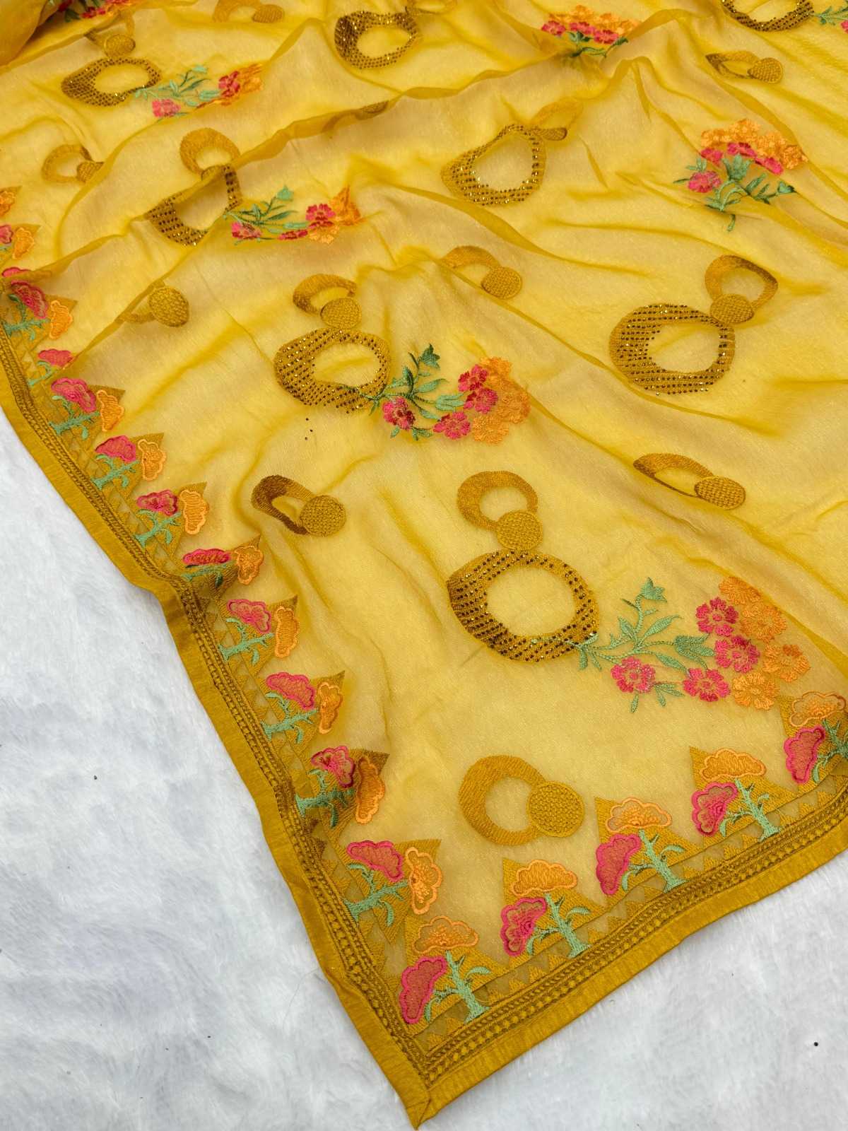 YNF CHIFFON KESH114 4068 SAREES WHOLESALE TRADITIONAL EMBROIDERED LADIES CHIFFON SAREES MANUFACTURER - Deevit International