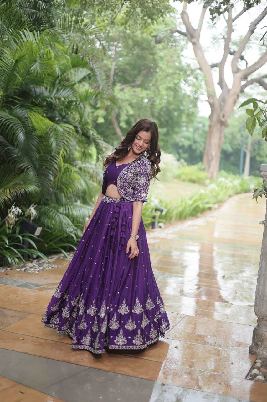 YNF CHINON KESH132 7128 LEHENGAS WHOLESALEJACKET STYLE WEDDING EMBROIDERED SQUNIS LEHENGAS MANUFACTURER - Deevit International