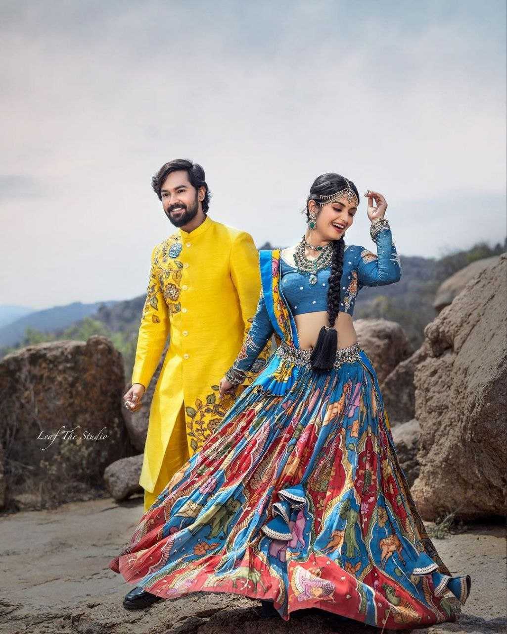 YNF CHINON KESH189 VET20 LEHENGAS WHOLESALE KALAMKARI TRADITIONAL PRINTED SILK LEHENGAS MANUFACTURER - Deevit International