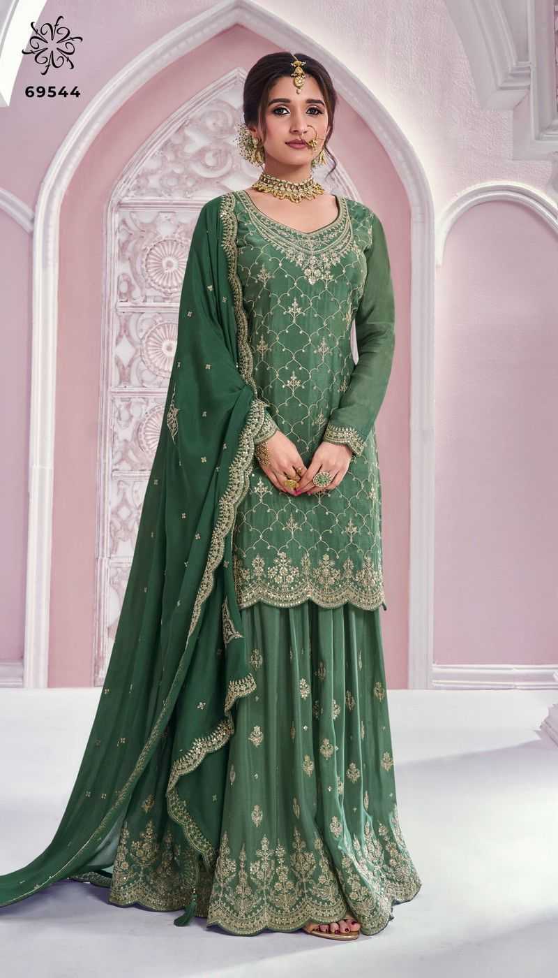 YNF CHINON KESH236 01 SUITS & DRESSES WHOLESALE WEDDING EMBROIDERY SHARARA SALWAR SUITS MANUFACTURE - Deevit International