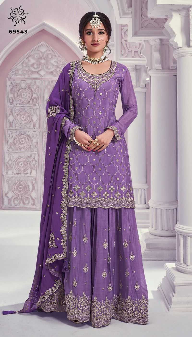 YNF CHINON KESH236 01 SUITS & DRESSES WHOLESALE WEDDING EMBROIDERY SHARARA SALWAR SUITS MANUFACTURE - Deevit International