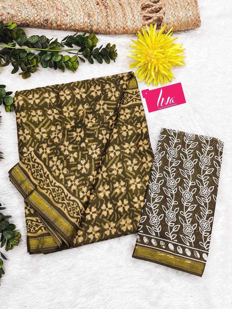 YNF COTTON KESH244 613 SAREES WHOLESALE PRINTED LADIES COTTON LINEN SAREES MANUFACTURER - Deevit International