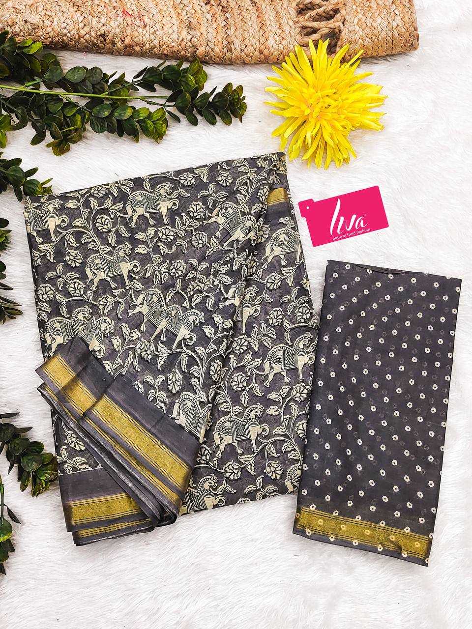 YNF COTTON KESH244 613 SAREES WHOLESALE PRINTED LADIES COTTON LINEN SAREES MANUFACTURER - Deevit International