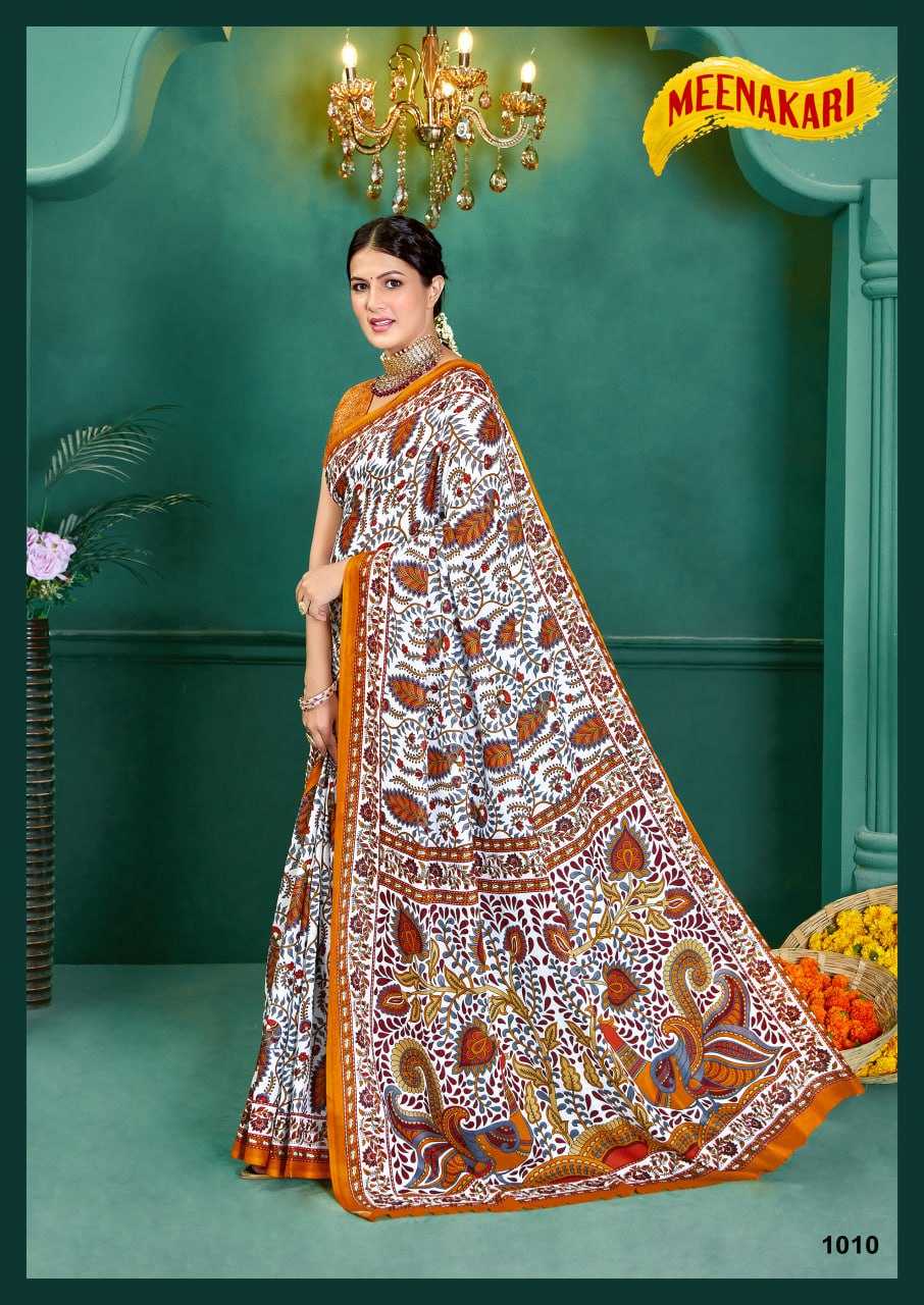 YNF COTTON KESH244  Vol.1 SAREES WHOLESALE COTTON KALAMKARI PRINTED SAREES MANUFACTURER - Deevit International