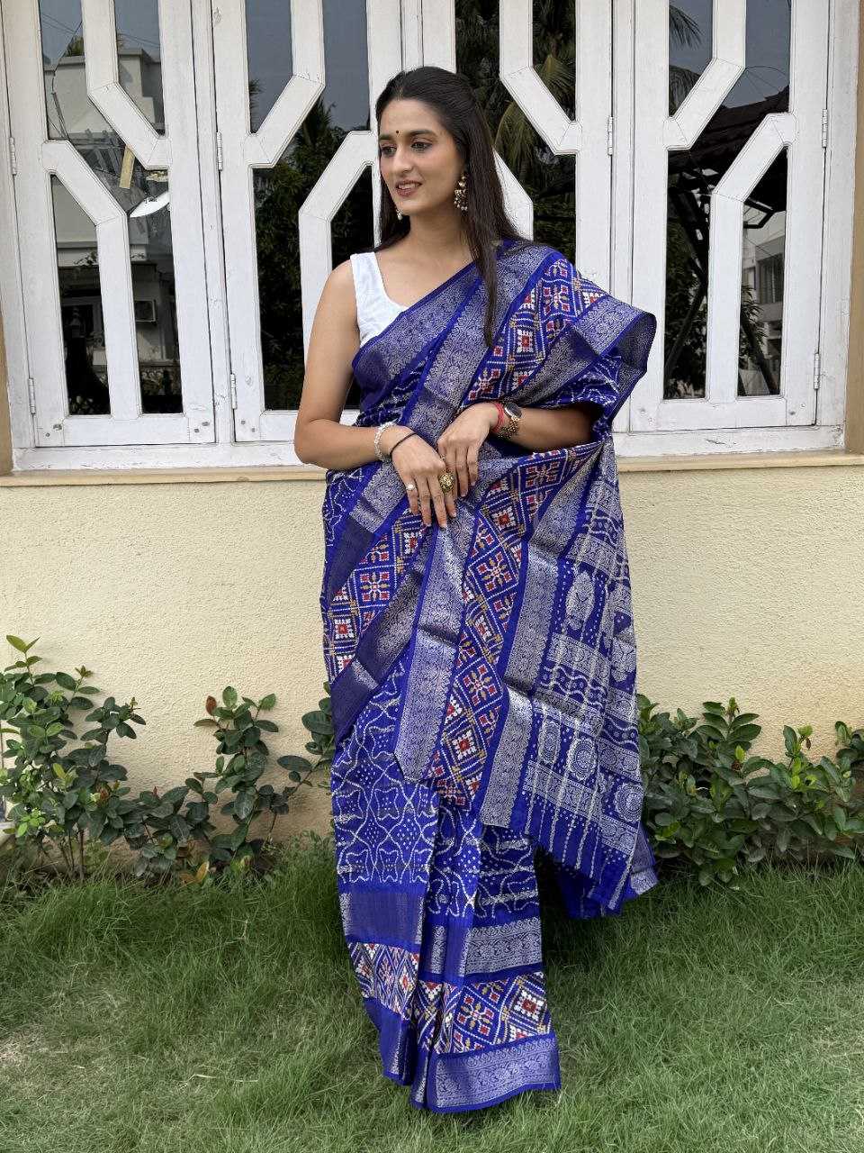 YNF COTTON SILK KESH117 RWC47 SAREES WHOLESALE SILK ZARI BORDER SILK COTTON FESTIVE BLUE SAREES MANUFACTURER - Deevit International