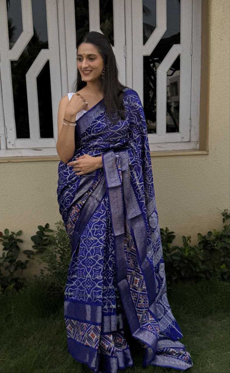 YNF COTTON SILK KESH117 RWC47 SAREES WHOLESALE SILK ZARI BORDER SILK COTTON FESTIVE BLUE SAREES MANUFACTURER - Deevit International