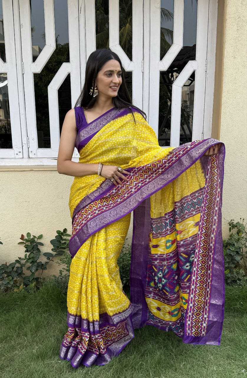 YNF COTTON SILK KESH117 RWC52 SAREES WHOLESALE HALDI OUTFITS COTTON BANDHANI YELLOW SAREES MANUFACTURER - Deevit International