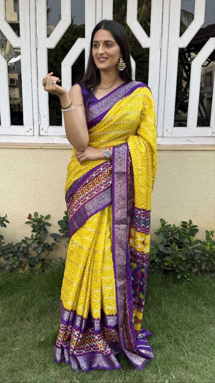 YNF COTTON SILK KESH117 RWC52 SAREES WHOLESALE HALDI OUTFITS COTTON BANDHANI YELLOW SAREES MANUFACTURER - Deevit International