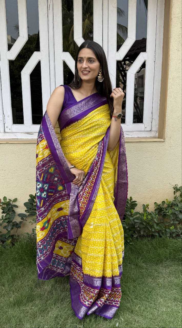 YNF COTTON SILK KESH117 RWC52 SAREES WHOLESALE HALDI OUTFITS COTTON BANDHANI YELLOW SAREES MANUFACTURER - Deevit International