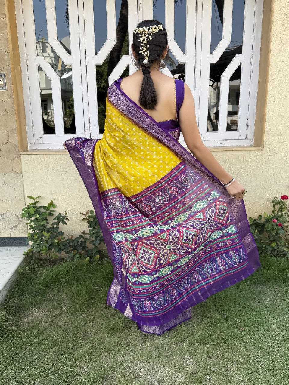 YNF COTTON SILK KESH117 RWC83 SAREES WHOLESALE COTTON BANDHANI JACQUARD SILK YELLOW SAREES MANUFACTURER - Deevit International