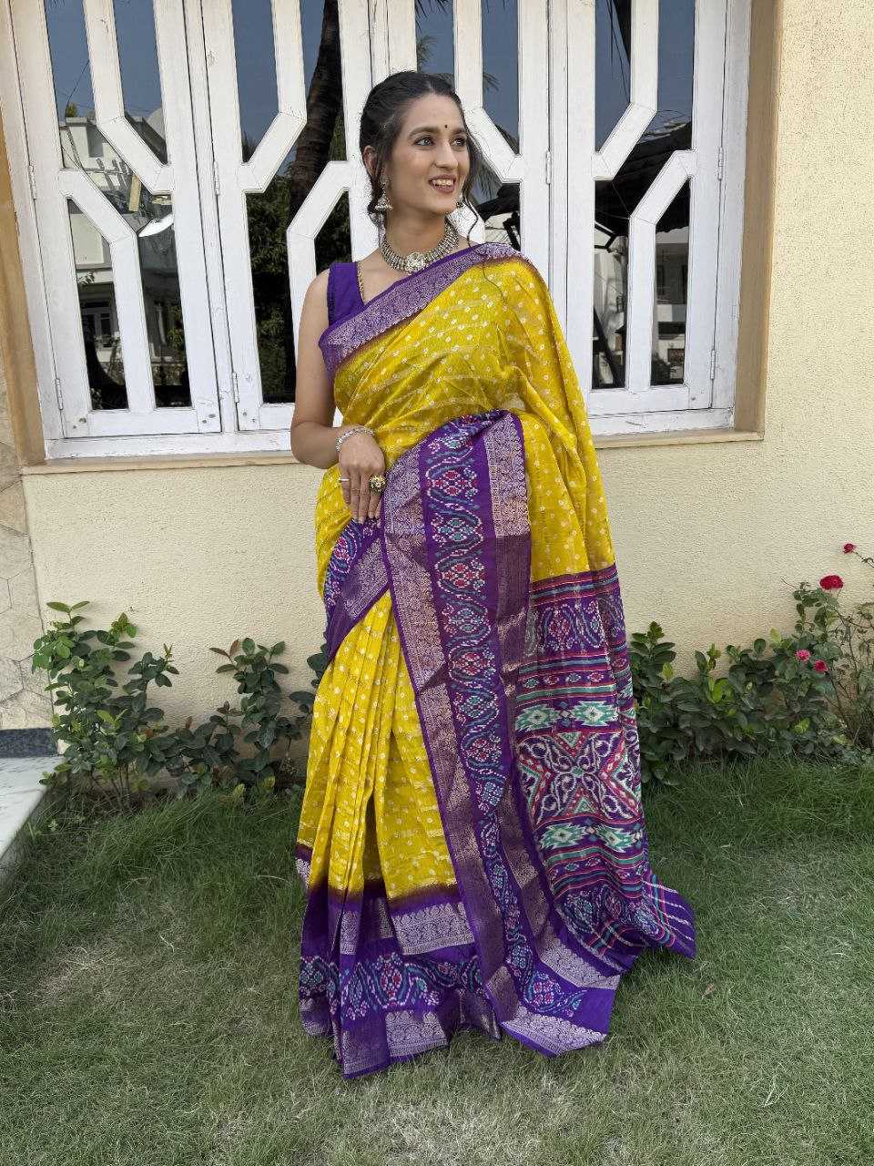 YNF COTTON SILK KESH117 RWC83 SAREES WHOLESALE COTTON BANDHANI JACQUARD SILK YELLOW SAREES MANUFACTURER - Deevit International