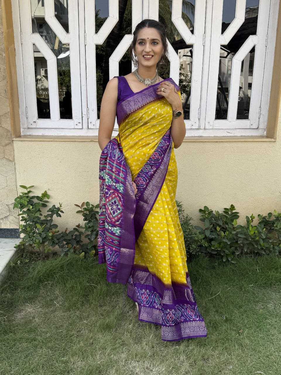 YNF COTTON SILK KESH117 RWC83 SAREES WHOLESALE COTTON BANDHANI JACQUARD SILK YELLOW SAREES MANUFACTURER - Deevit International